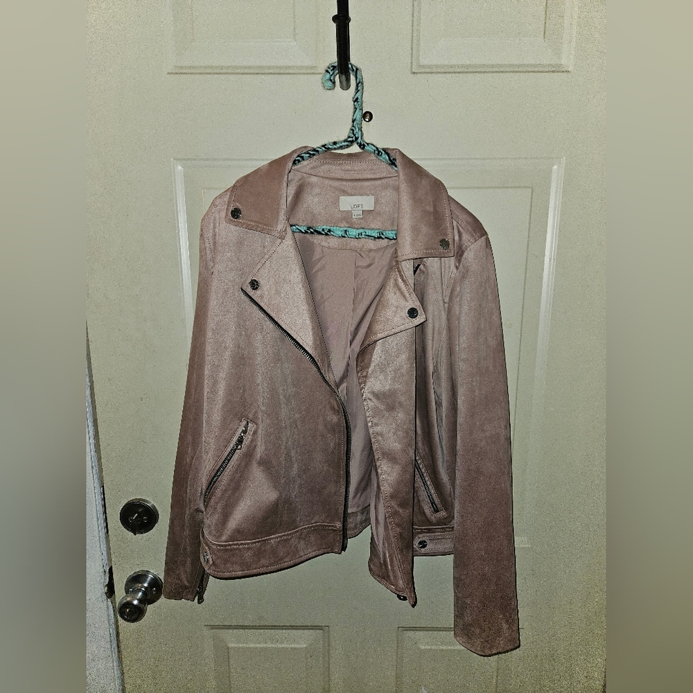 Dusty Rose LOFT Suede Motojacket